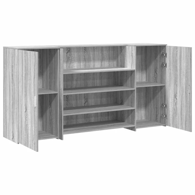 Reception Desk Grey Sonoma 200x50x103,5 cm Engineered Wood