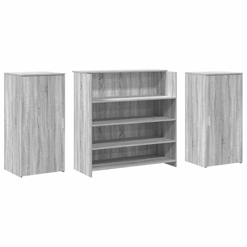 Reception Desk Grey Sonoma 200x50x103,5 cm Engineered Wood