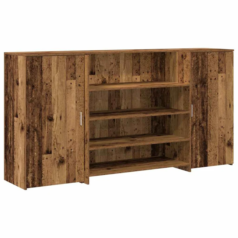 Reception Desk Old Wood 200x50x103,5 cm Engineered Wood
