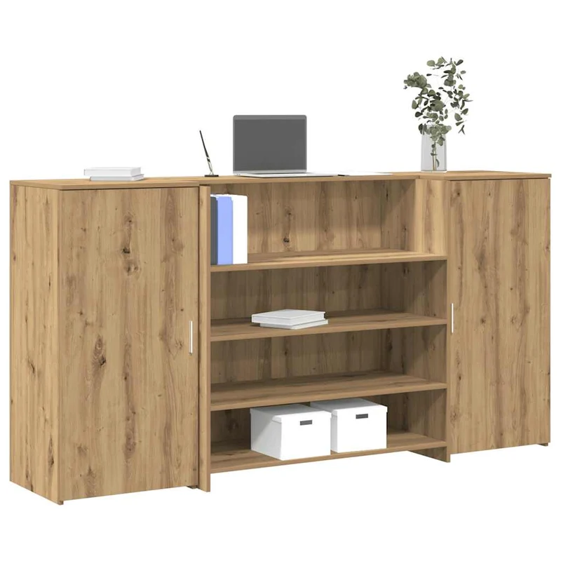 Reception Desk Artisan Oak 200x50x103,5 cm Engineered Wood