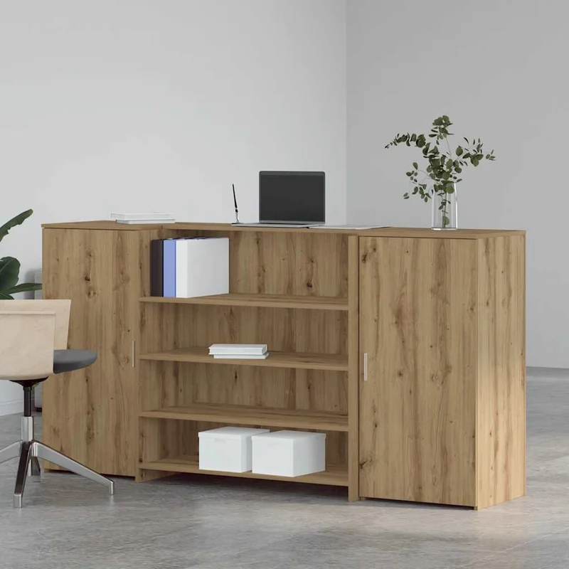 Reception Desk Artisan Oak 200x50x103,5 cm Engineered Wood