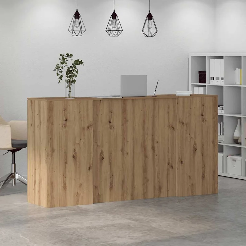 Reception Desk Artisan Oak 200x50x103,5 cm Engineered Wood