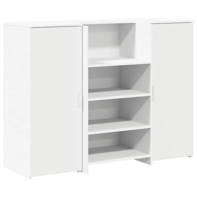 Reception Desk White 135x50x103,5 cm Engineered Wood