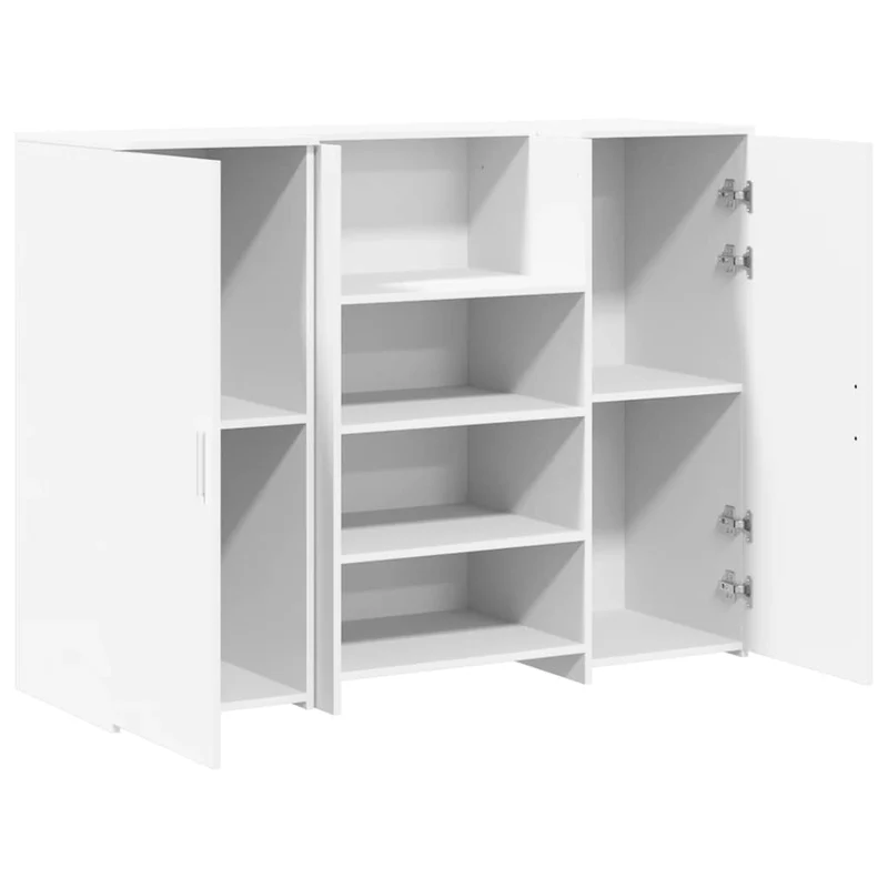 Reception Desk White 135x50x103,5 cm Engineered Wood