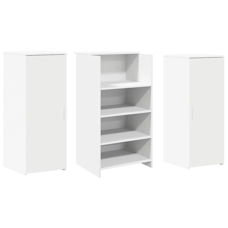 Reception Desk White 135x50x103,5 cm Engineered Wood
