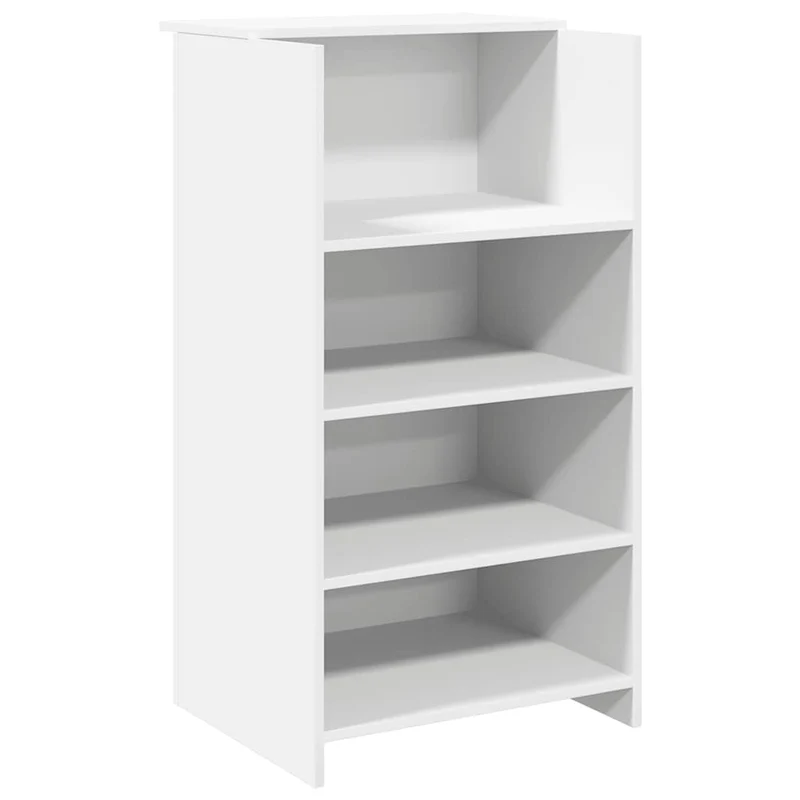 Reception Desk White 135x50x103,5 cm Engineered Wood