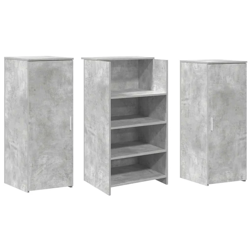 Reception Desk Concrete Grey 135x50x103,5 cm Engineered Wood
