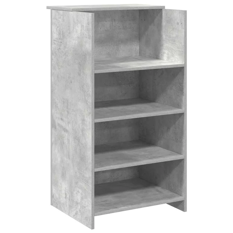 Reception Desk Concrete Grey 135x50x103,5 cm Engineered Wood