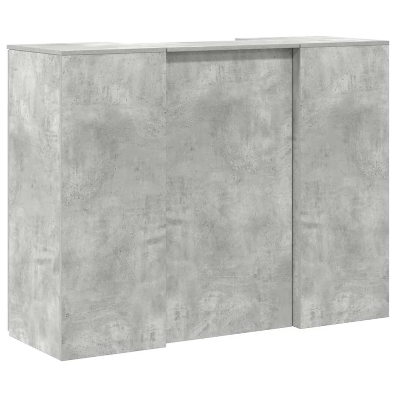 Reception Desk Concrete Grey 135x50x103,5 cm Engineered Wood