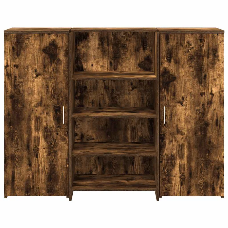 Reception Desk Smoked Oak 135x50x103,5 cm Engineered Wood