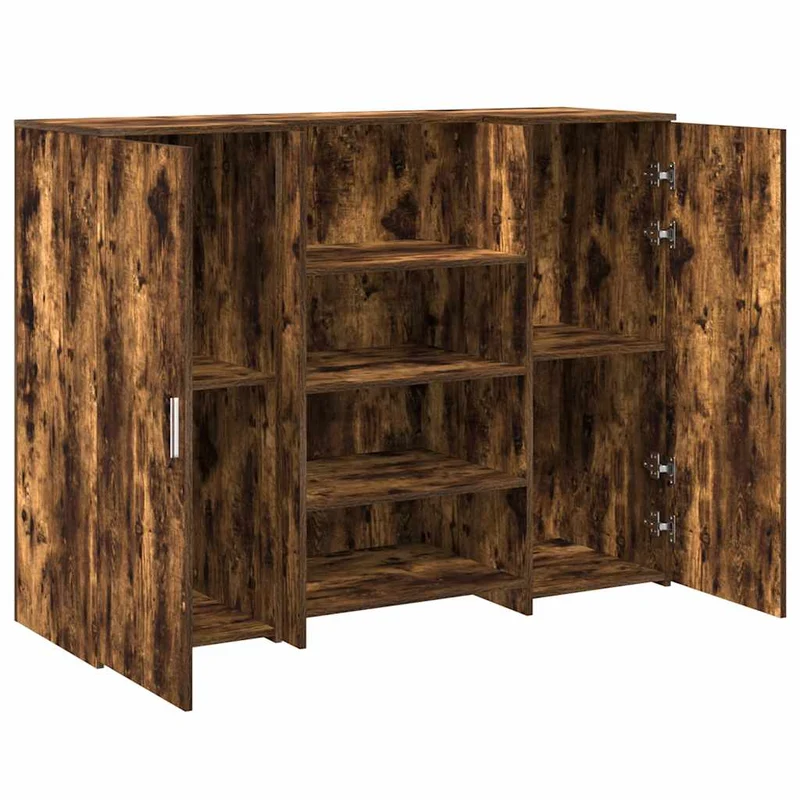 Reception Desk Smoked Oak 135x50x103,5 cm Engineered Wood