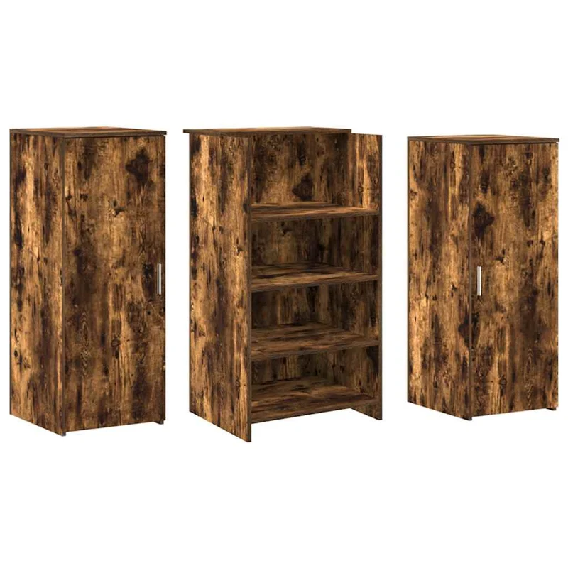Reception Desk Smoked Oak 135x50x103,5 cm Engineered Wood