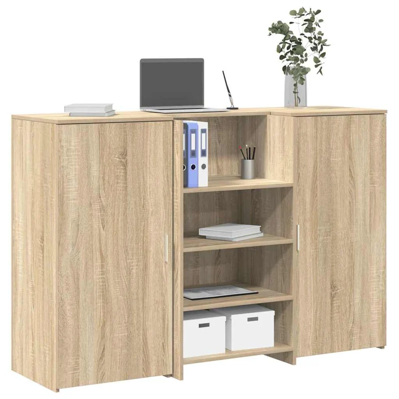 Reception Desk Sonoma Oak 155x50x103,5 cm Engineered Wood