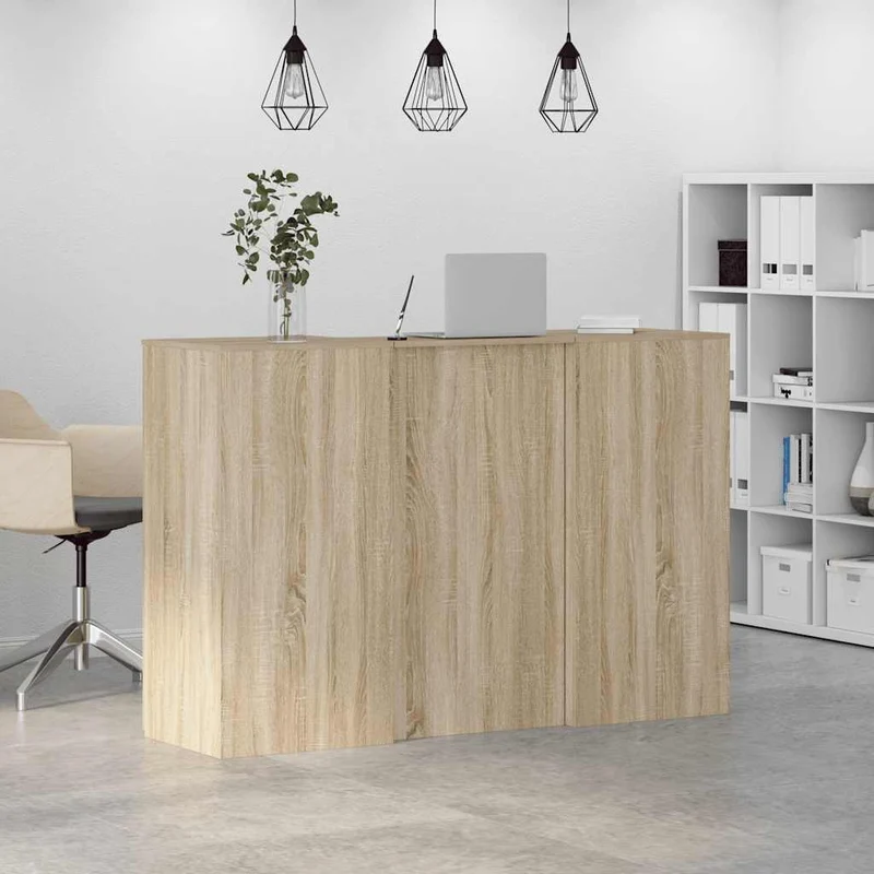 Reception Desk Sonoma Oak 155x50x103,5 cm Engineered Wood