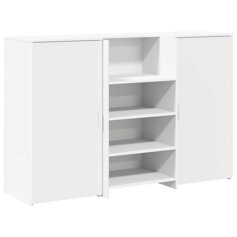 Reception Desk White 155x50x103,5 cm Engineered Wood