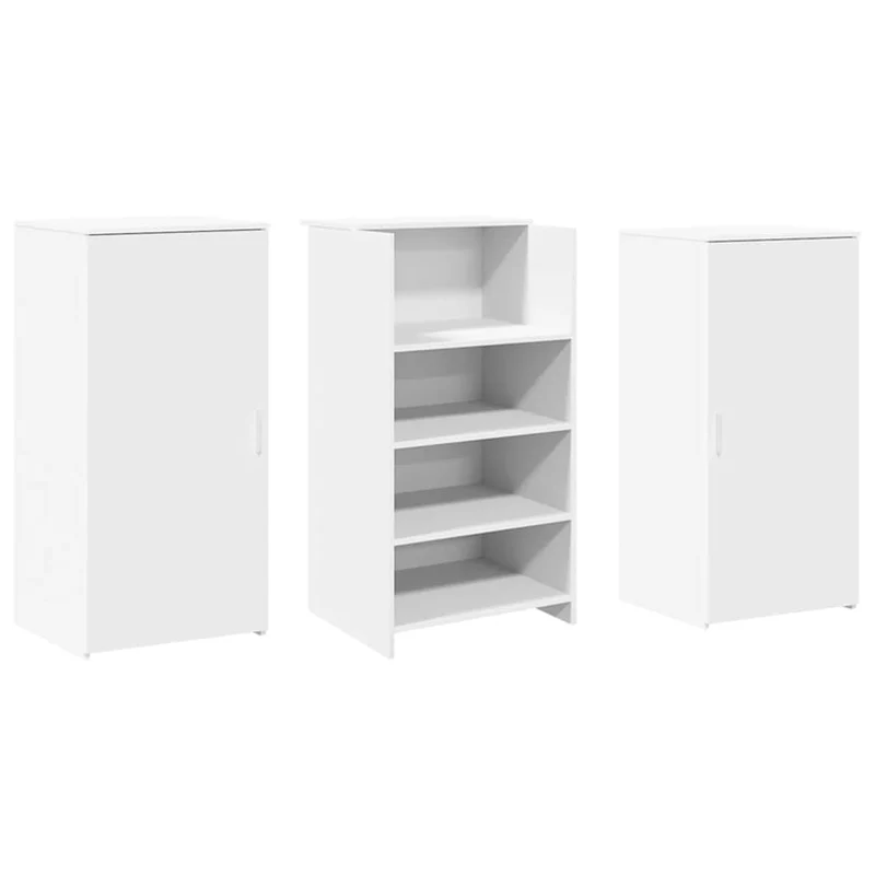 Reception Desk White 155x50x103,5 cm Engineered Wood