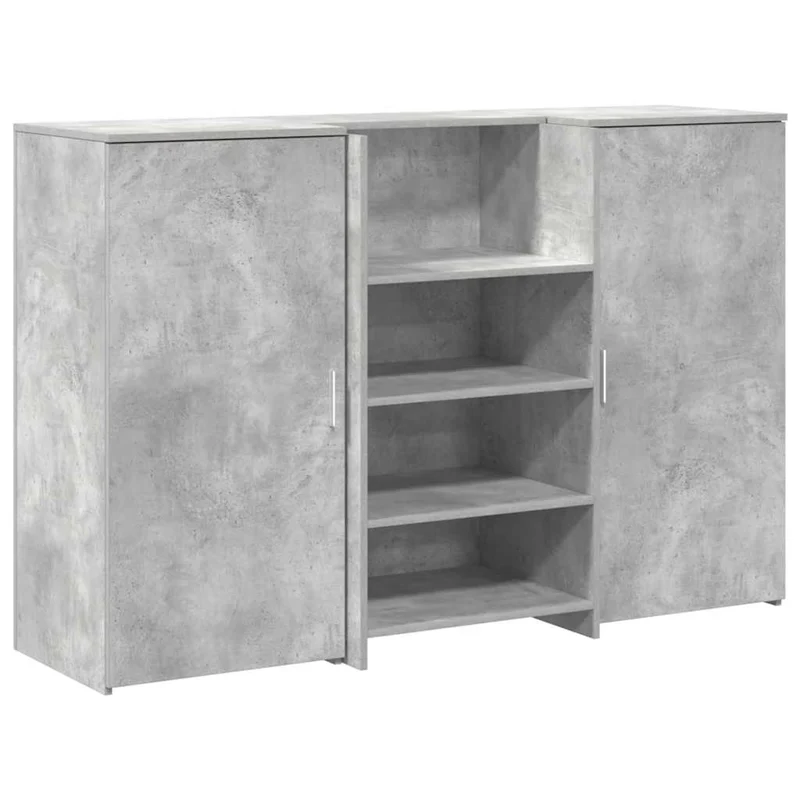 Reception Desk Concrete Grey 155x50x103,5 cm Engineered Wood