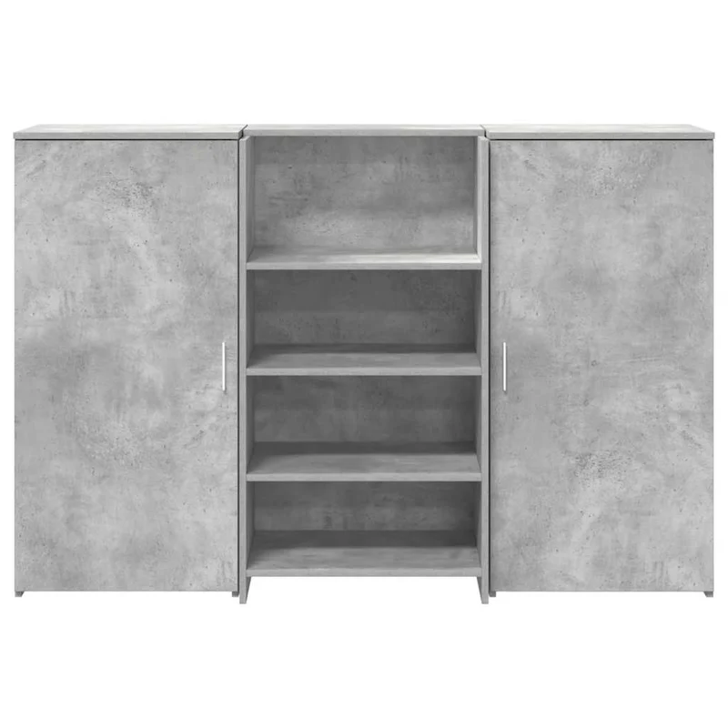 Reception Desk Concrete Grey 155x50x103,5 cm Engineered Wood
