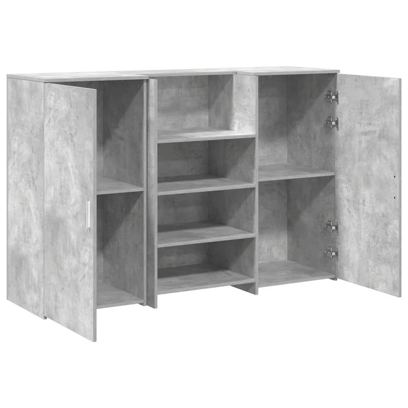 Reception Desk Concrete Grey 155x50x103,5 cm Engineered Wood