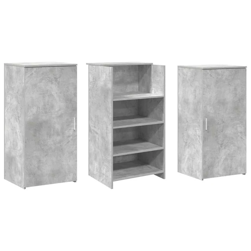 Reception Desk Concrete Grey 155x50x103,5 cm Engineered Wood