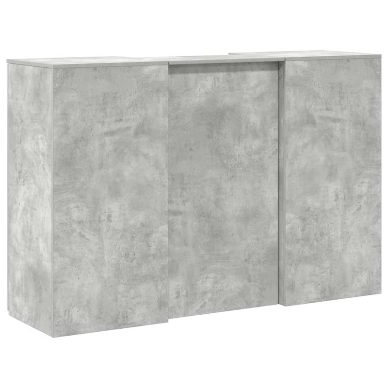 Reception Desk Concrete Grey 155x50x103,5 cm Engineered Wood