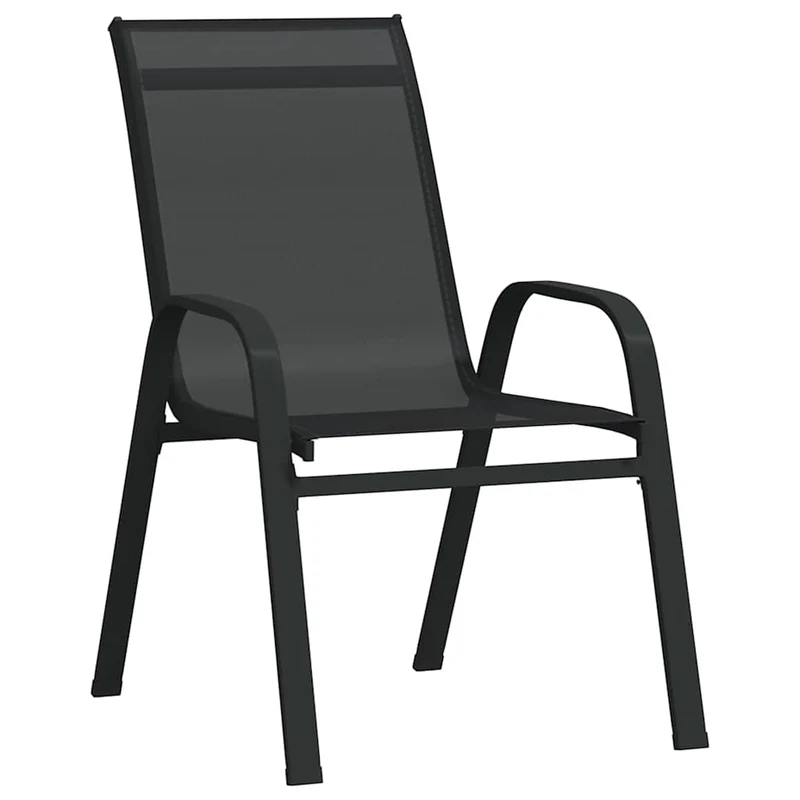 5 Piece Garden Dining Set Black