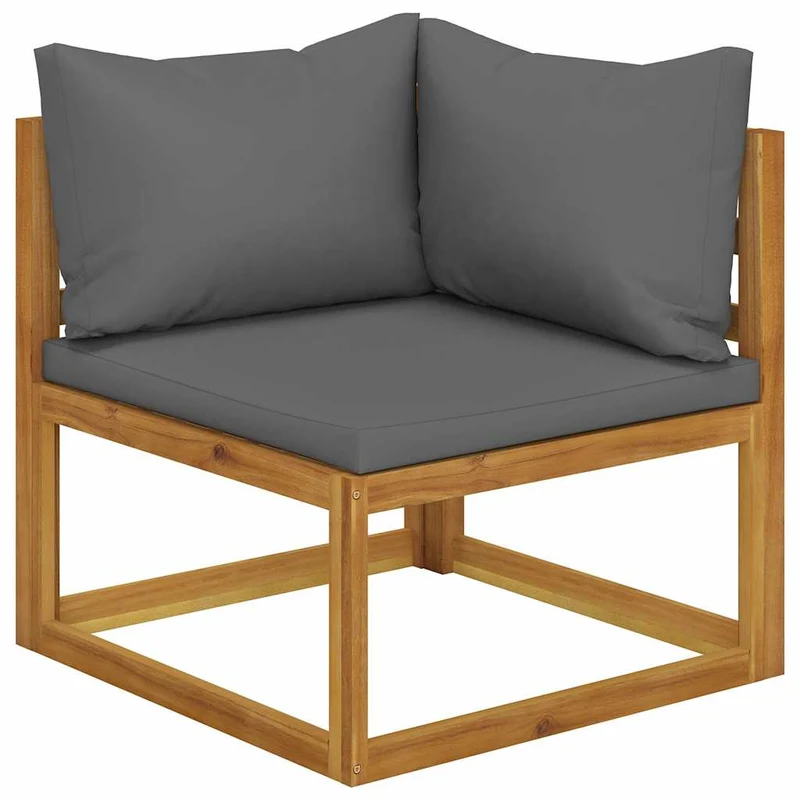 5 Piece Garden Lounge Set with Cushions Solid Wood Acacia