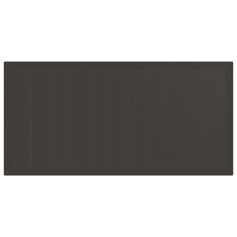 Garden Dining Set 7 pcs Brown Polypropylene