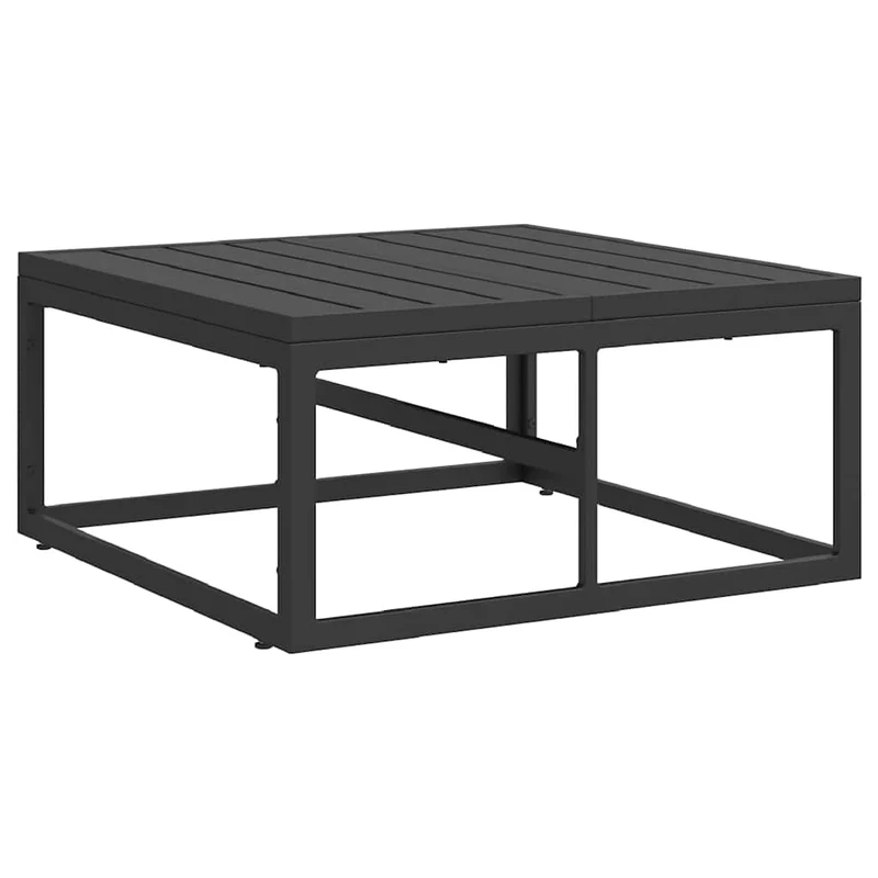 Garden Sofa Set 3 pcs Black Metal