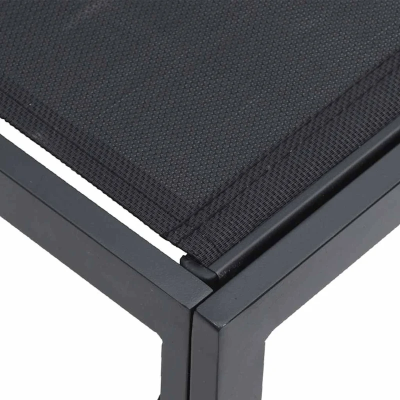 Garden Sofa Set 3 pcs Black Metal