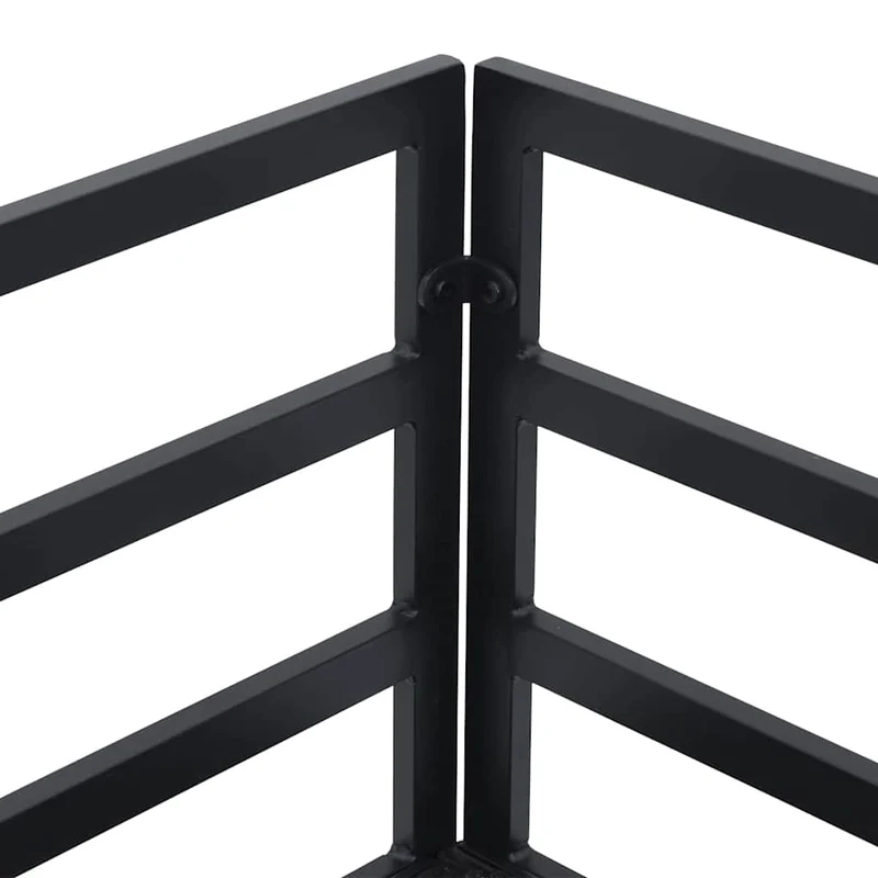Garden Sofa Set 3 pcs Black Metal