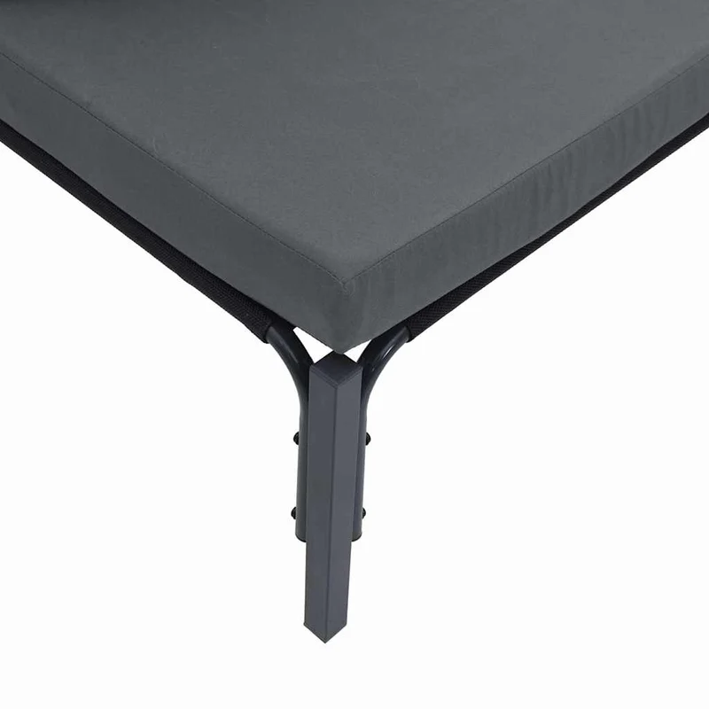 Garden Sofa Set 4 pcs Black Steel