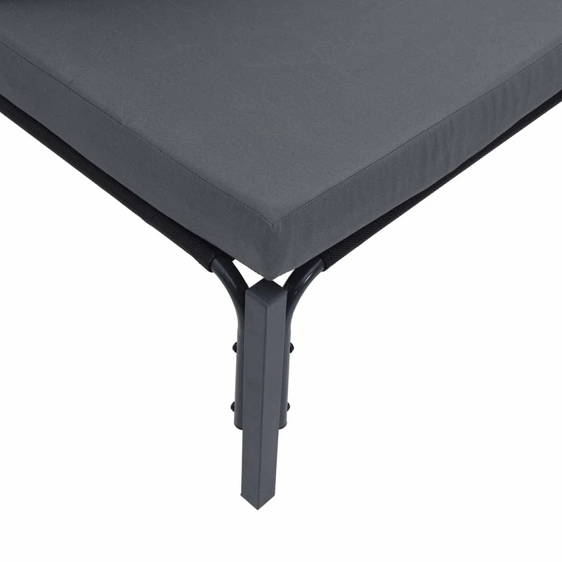 Garden Sofa Set 5 pcs Black Steel