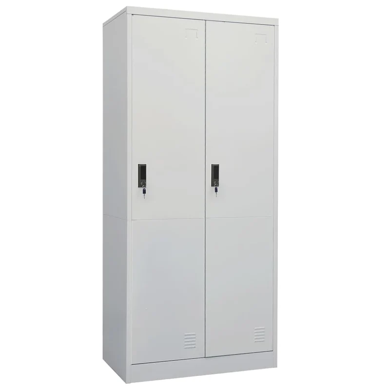 335967 vidaXL Wardrobe Light Grey 80x50x180 cm Steel