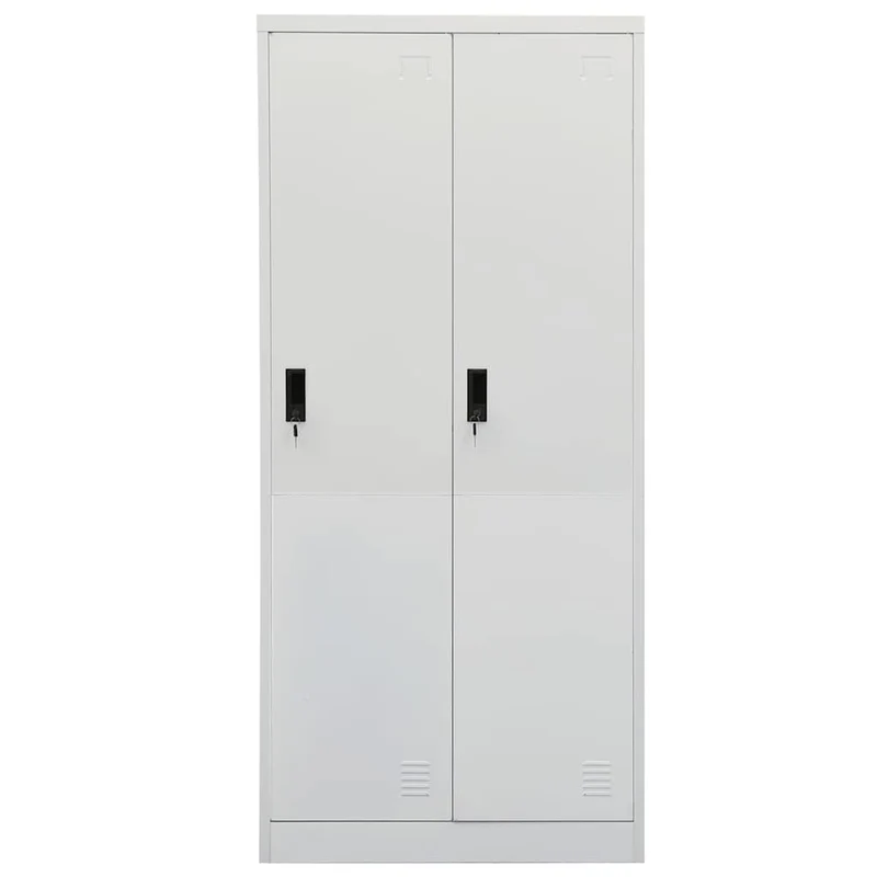 335967 vidaXL Wardrobe Light Grey 80x50x180 cm Steel