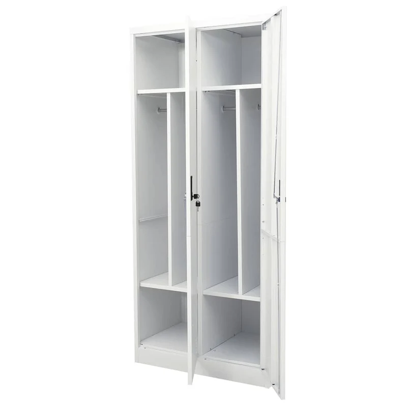 335967 vidaXL Wardrobe Light Grey 80x50x180 cm Steel
