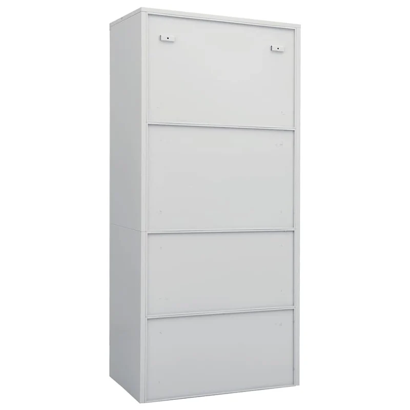 335967 vidaXL Wardrobe Light Grey 80x50x180 cm Steel