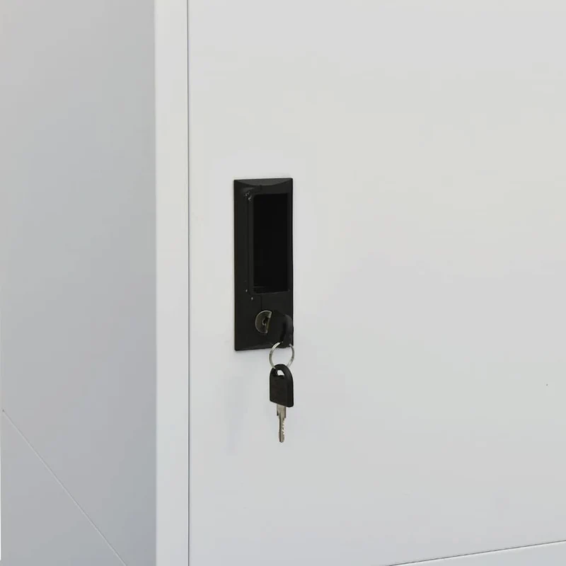 335967 vidaXL Wardrobe Light Grey 80x50x180 cm Steel