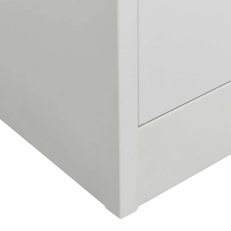 335967 vidaXL Wardrobe Light Grey 80x50x180 cm Steel