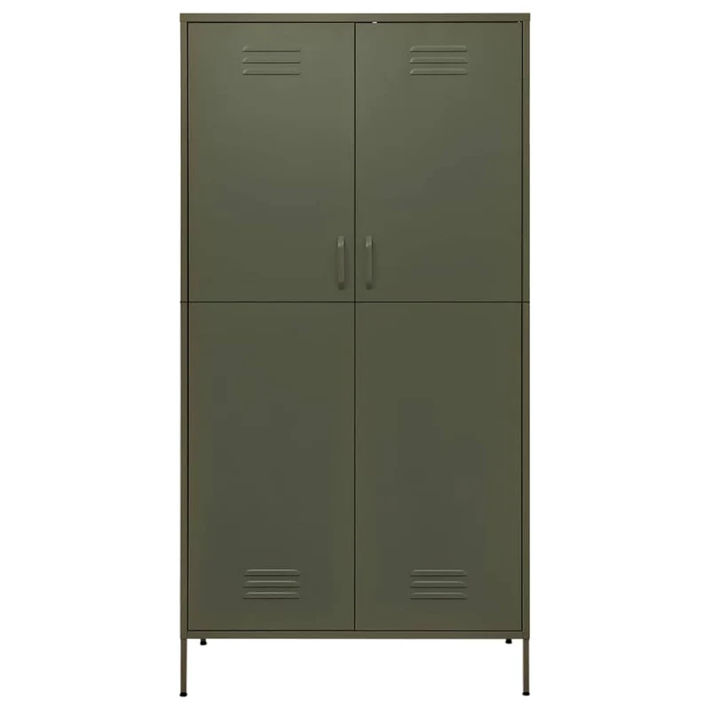 Wardrobe Olive Green 90x50x180 cm Steel