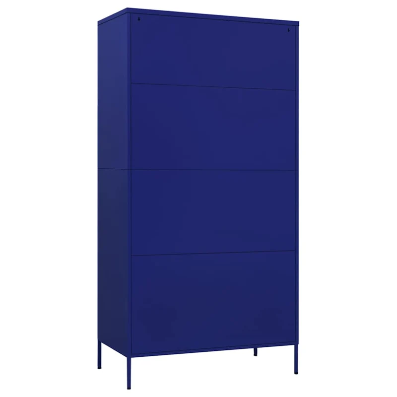 336244 vidaXL Wardrobe Navy Blue 90x50x180 cm Steel