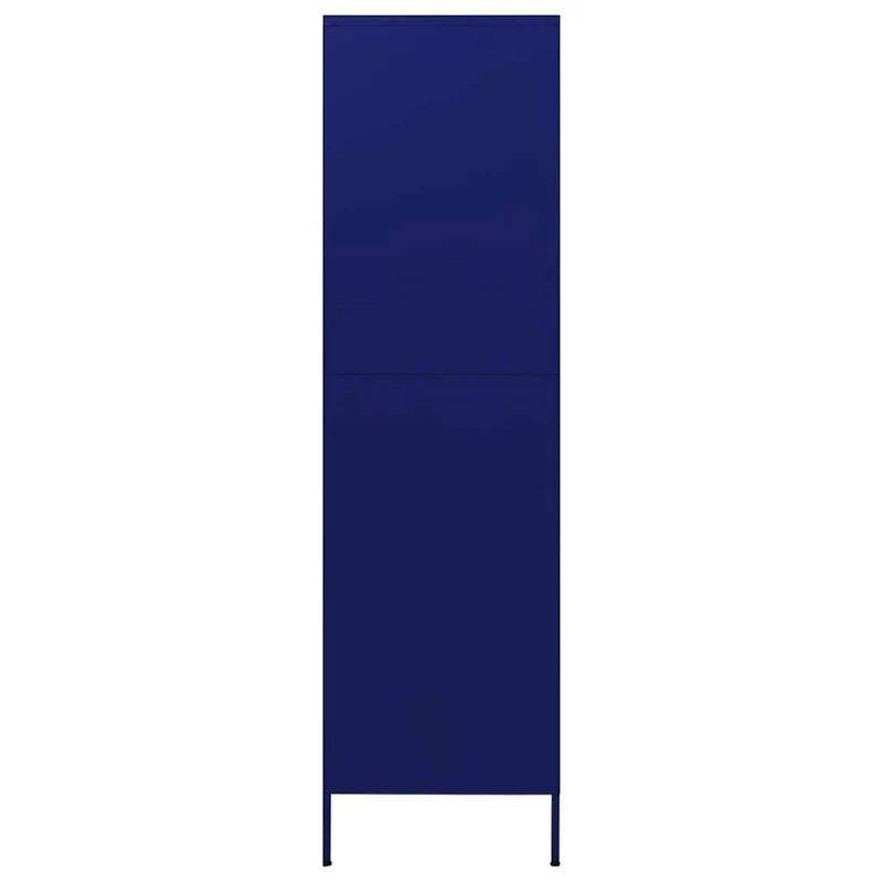 336244 vidaXL Wardrobe Navy Blue 90x50x180 cm Steel
