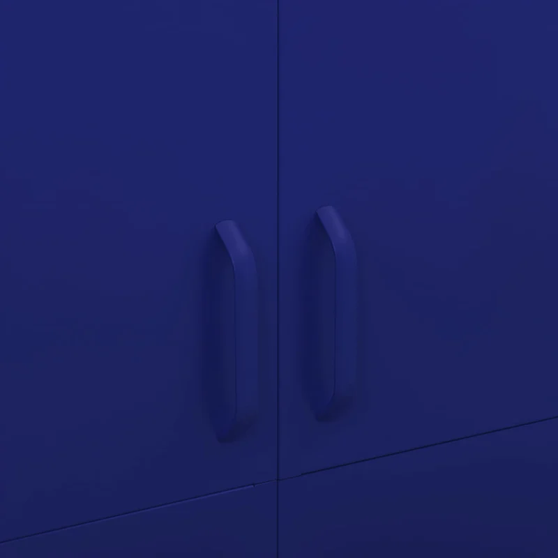 336244 vidaXL Wardrobe Navy Blue 90x50x180 cm Steel