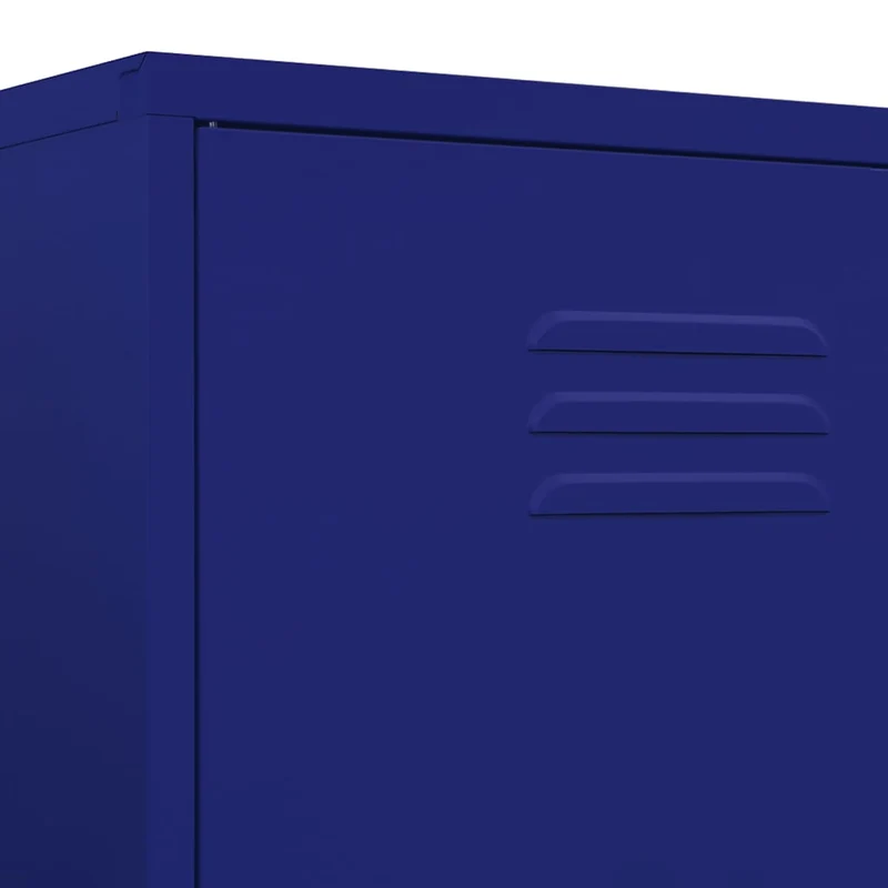 336244 vidaXL Wardrobe Navy Blue 90x50x180 cm Steel