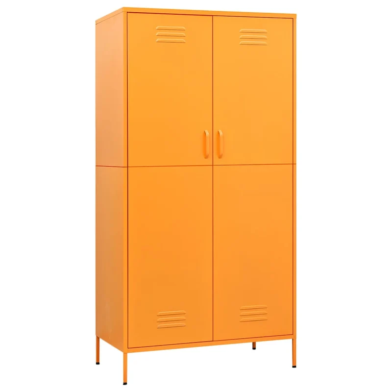 336245 vidaXL Wardrobe Mustard Yellow 90x50x180 cm Steel