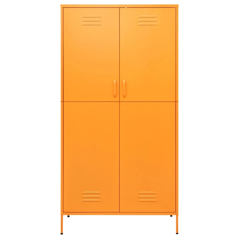 336245 vidaXL Wardrobe Mustard Yellow 90x50x180 cm Steel