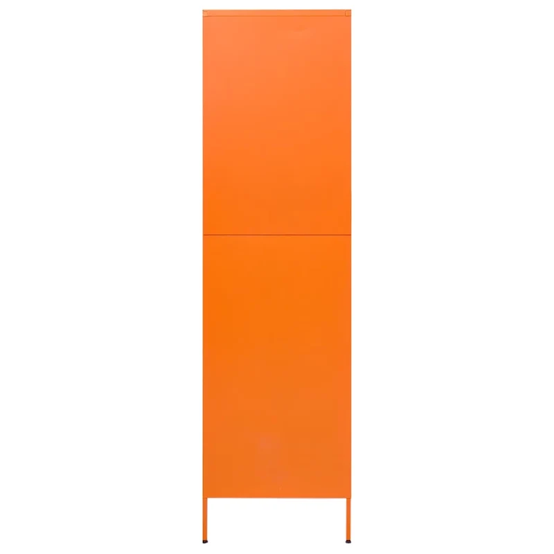 336246 vidaXL Wardrobe Orange 90x50x180 cm Steel