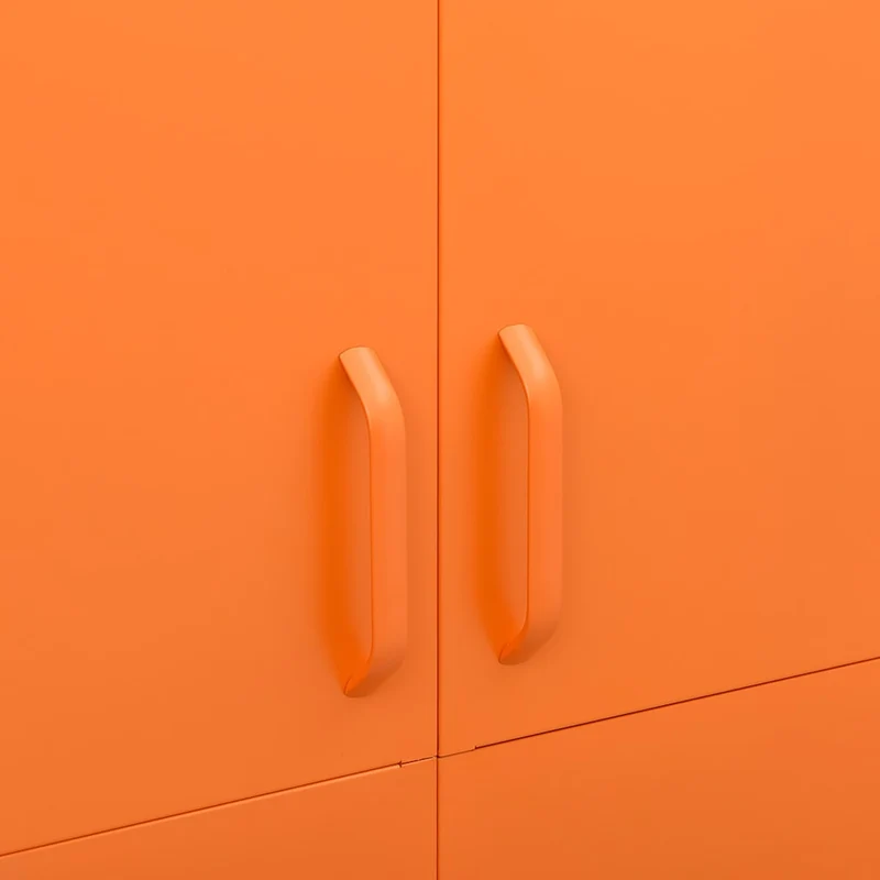 336246 vidaXL Wardrobe Orange 90x50x180 cm Steel