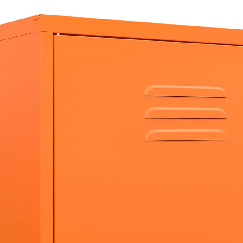 336246 vidaXL Wardrobe Orange 90x50x180 cm Steel