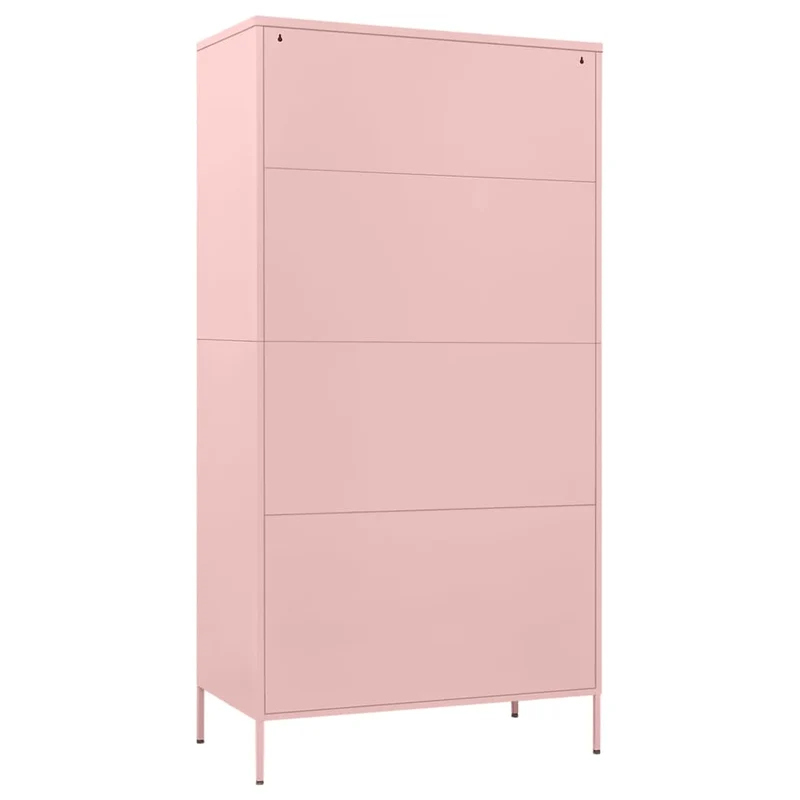 336247 vidaXL Wardrobe Pink 90x50x180 cm Steel